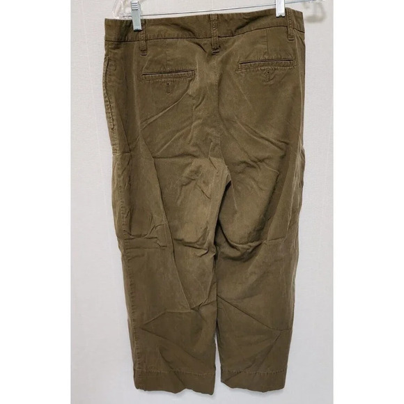 Talbots Womens Olive Green Pants Cropped Size 8 Utility Pockets - Picture 2 of 6